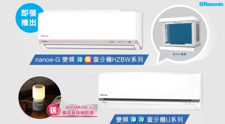 Rasonic 樂信牌變頻窗口分體式機限時優惠